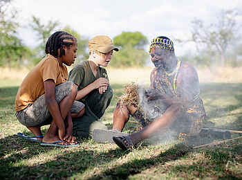 Serian's Serengeti South Camp: Feuer machen