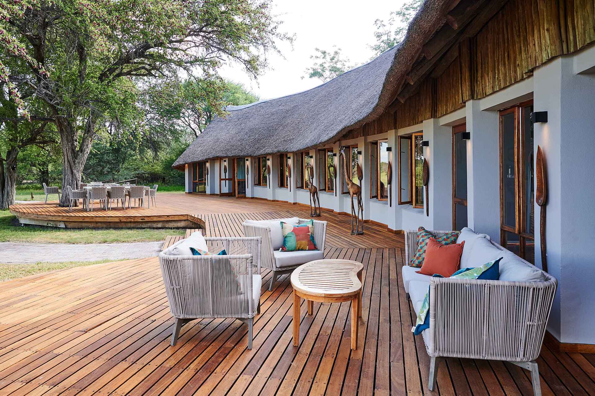 Leroo la Tau Lodge: Terrasse