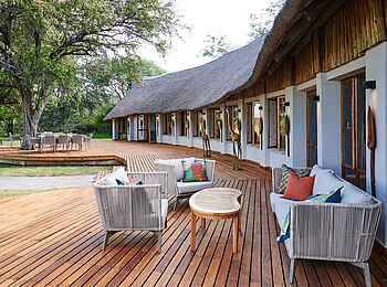 Leroo la Tau Lodge: Terrasse