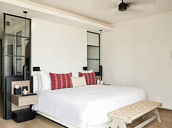 LUX Grand Baie: Ein Schlafzimmer in der Grand Beach Pool Villa LUX Grand Baie: Ein Schlafzimmer in der Grand Beach Pool Villa