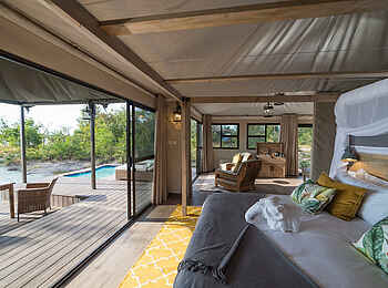 Old Drift Lodge: Das Hauptschlafzimmer der Luxury Familien Suite Old Drift Lodge: Das Hauptschlafzimmer der Luxury Familien Suite