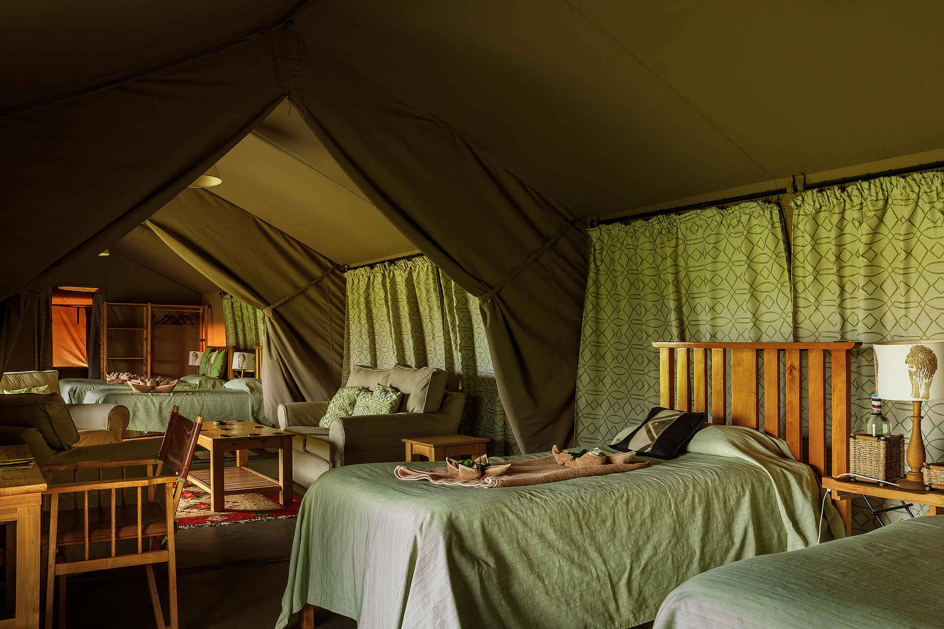 Porini Amboseli Camp: Blick ins Zelt