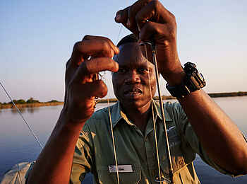 Xugana Island Lodge: Beim Angeln