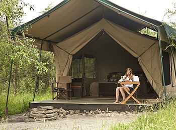 Manyara Ranch: Gästezelt mit kleiner Terrasse Manyara Ranch: Gästezelt mit kleiner Terrasse