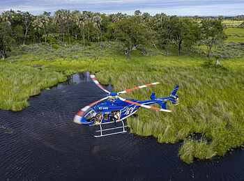 Mokolwane Camp: Helikopterrundflug