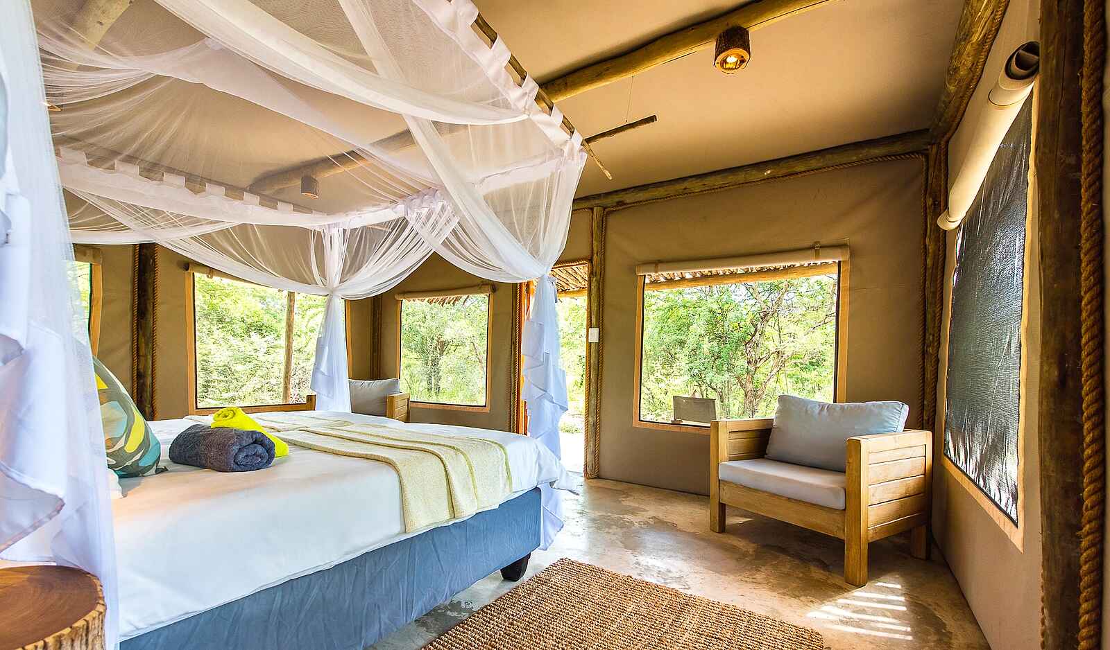 Leopard Plains: Gästezeltinterieur Leopard Plains: Gästezeltinterieur