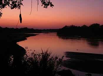 North Luangwa River Lodge and Camp: Abendstimmung North Luangwa River Lodge and Camp: Abendstimmung