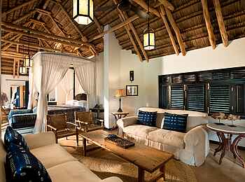 andBeyond Benguerra Island: Familiensuite Wohnbereich