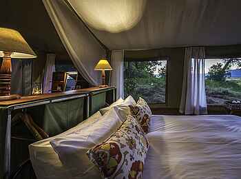 John's Camp: Elektrisches Licht in den Gästezelten