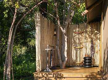 Little Sable Camp: Die Dusche im Freien Little Sable Camp: Die Dusche im Freien