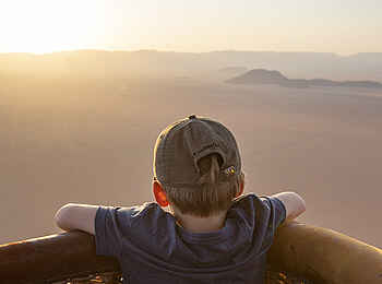 Kwessi Dunes Lodge: Blick aus dem Korb des Ballon