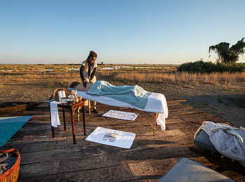 Selinda Suite: Massage auf dem Deck