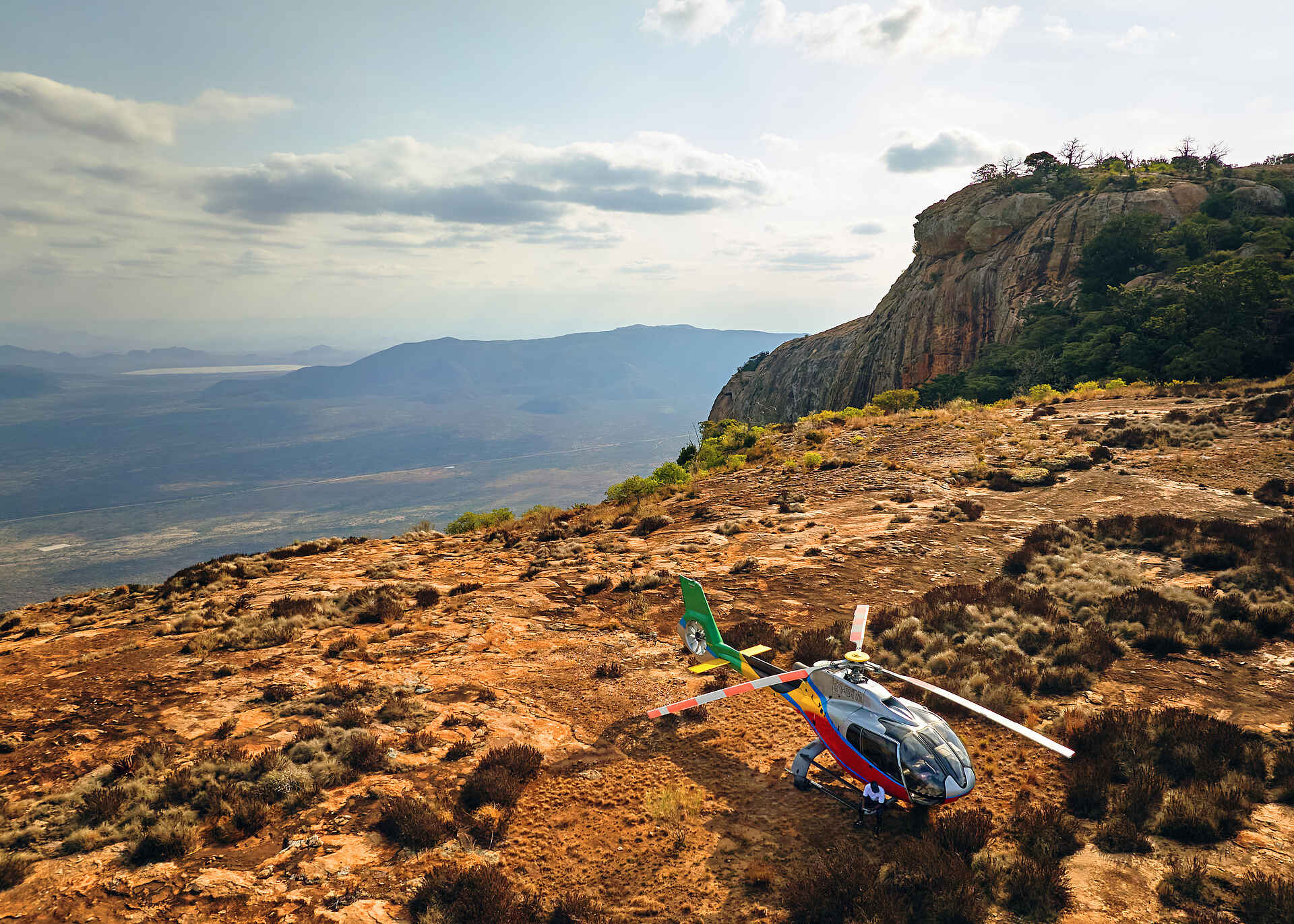 andBeyond Suyian Lodge: Ausflug mit dem Helikopter