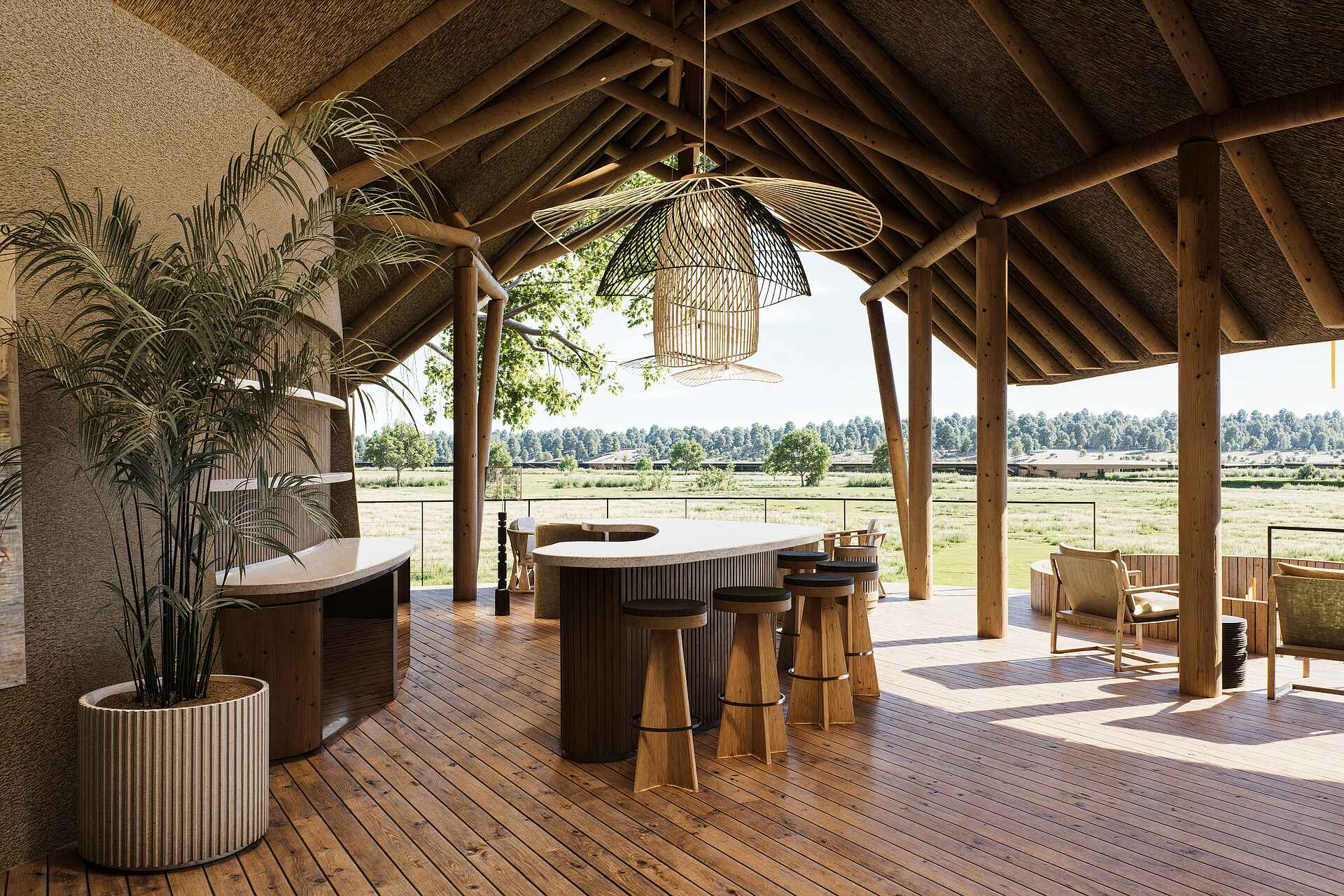 Chobe Savanna Lodge: Bar und Boma