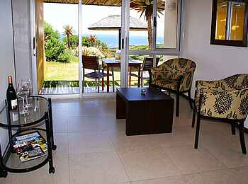 Crayfish Lodge: Die Lounge in einem Atlantic Garden Zimmer Crayfish Lodge: Die Lounge in einem Atlantic Garden Zimmer