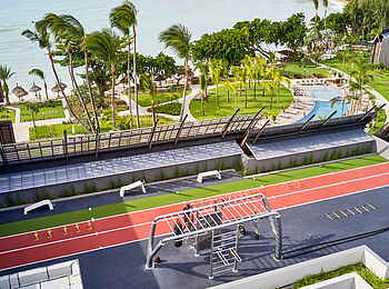 LUX Grand Baie: Fitness auf der Dachterrasse LUX Grand Baie: Fitness auf der Dachterrasse