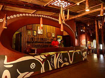 Amboseli Serena Safari Lodge: Die Rezeption Amboseli Serena Safari Lodge: Die Rezeption