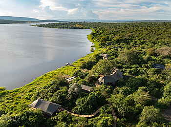 Magashi Camp: Bezaubernde Lage am Lake Rwanyakazinga