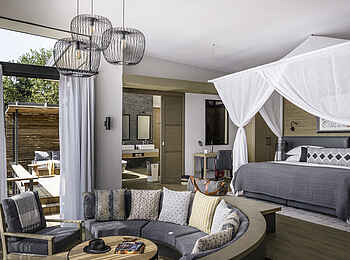 Sanctuary Olonana: Schlafzimmer und Lounge Sanctuary Olonana: Schlafzimmer und Lounge