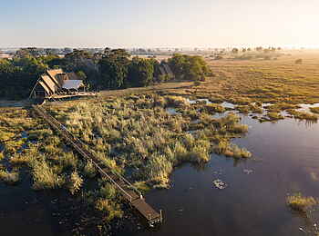 Selinda Camp: Sonnenuntergang