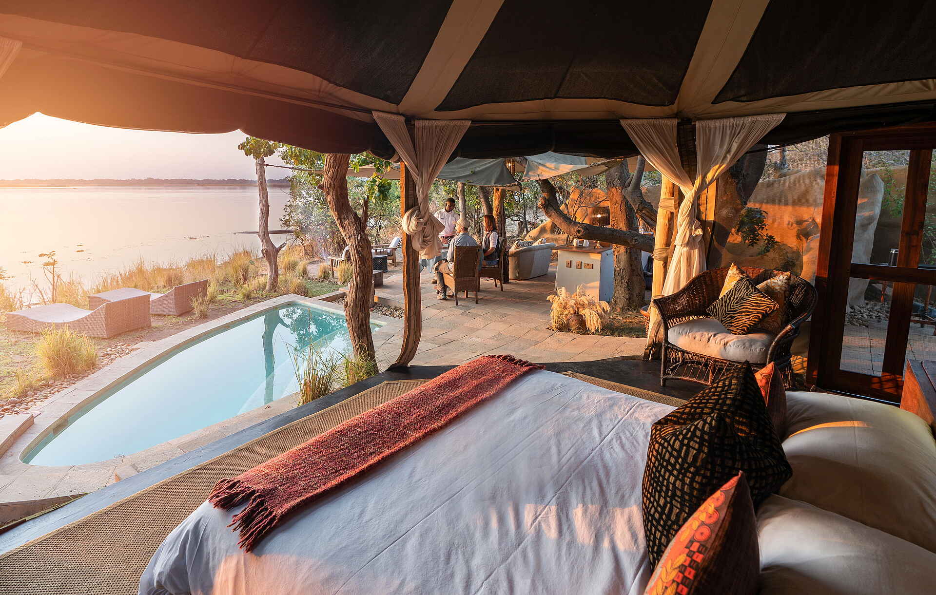 Afrikarma, Afrikarma Safaris, Afrikarma Safaris. Wildnis. Hautnah., afrikarma.de, Chongwe, Chongwe Suites, Gästeunterkünfte, Lower Zambezi, Time + Tide, Time + Tide Africa, Time + Tide Chongwe Suites, Zentrale Einrichtung