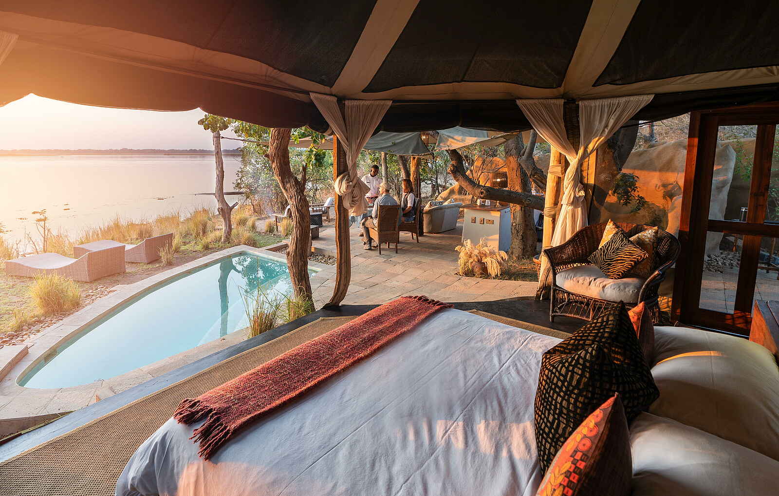 Time + Tide Chongwe Suites: Frühstück in der Cassia Suite Time + Tide Chongwe Suites: Frühstück in der Cassia Suite