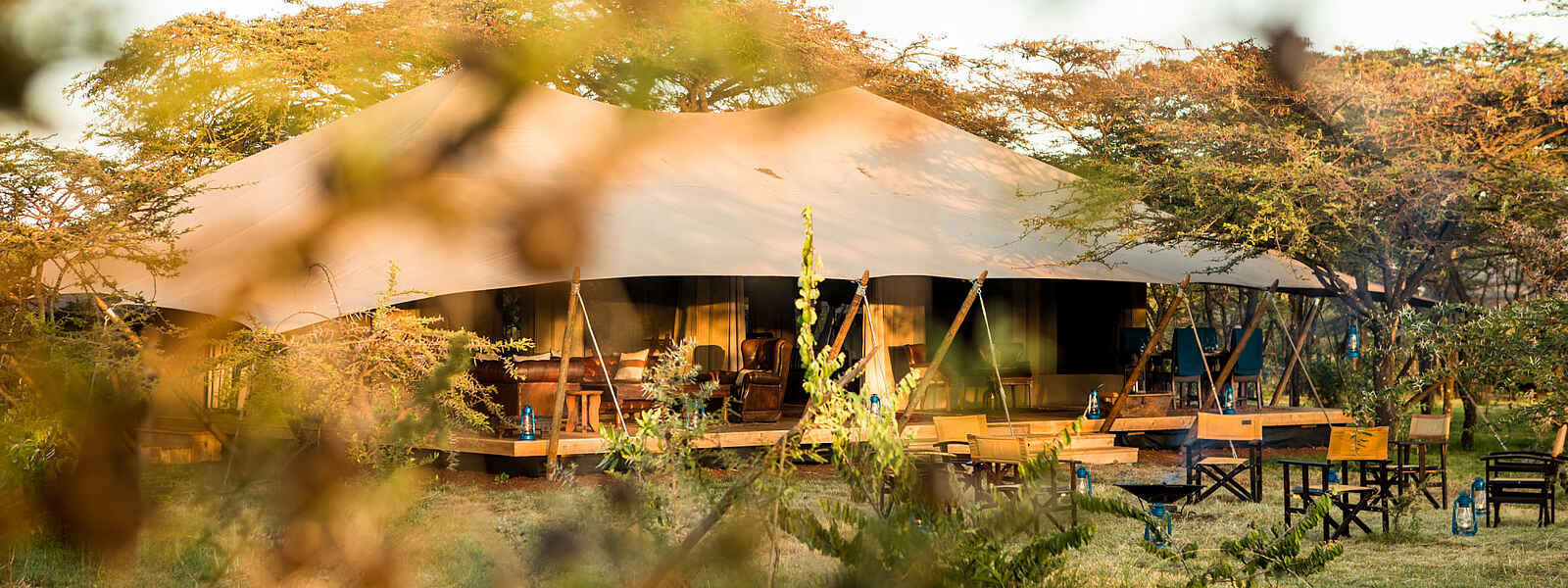 Mara Expedition Camp: Blick auf die Main Area Mara Expedition Camp: Blick auf die Main Area