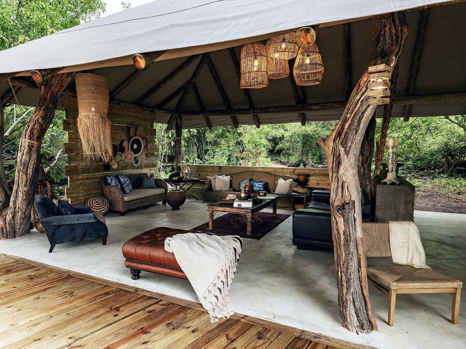 Mma Tsebe Tented Camp: Lounge im Zentralbereich Mma Tsebe Tented Camp: Lounge im Zentralbereich