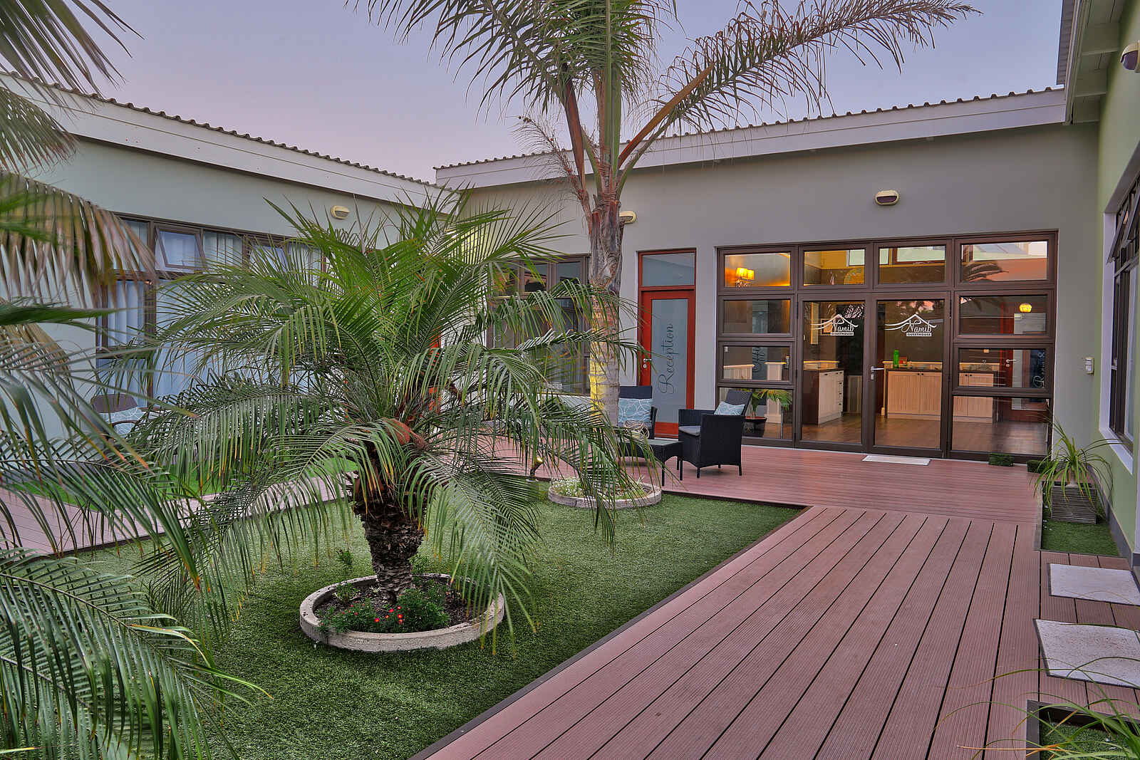 Namib Guesthouse: Der Innenhof Namib Guesthouse: Der Innenhof