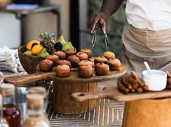 Qorokwe Camp: Frühstücksbuffet