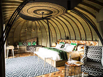 Bisate Lodge: Schlafbereich Bisate Lodge: Schlafbereich