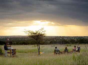 Kaskaz Mara Camp: Sundowner im Busch