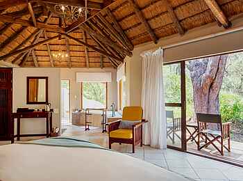 Thamo Telele Camp: Blick nach Draußen Thamo Telele Camp: Blick nach Draußen