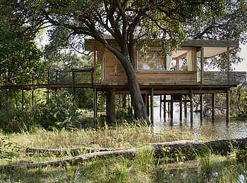 Victoria Falls River Lodge - Island Treehouse Suites: Blick auf das Starbed Treehouse Victoria Falls River Lodge - Island Treehouse Suites: Blick auf das Starbed Treehouse