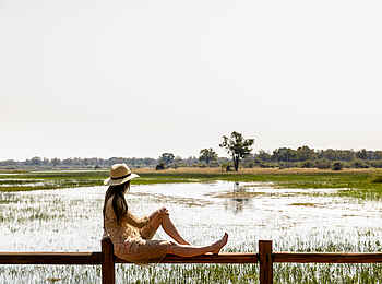Chief's Camp: Veranda mit Aussicht