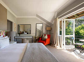 Mont Rochelle Hotel and Vineyard: Manor House Shiraz Room Schlafbereich