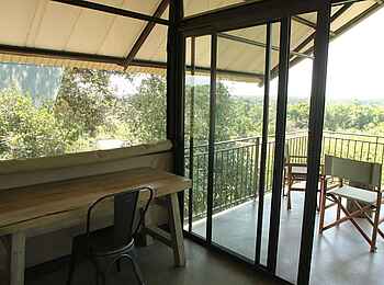 Kavinga Safari Camp: Blick von der privaten Veranda Kavinga Safari Camp: Blick von der privaten Veranda