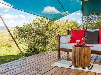 Losokwan Camp: Veranda mit Tagesbett