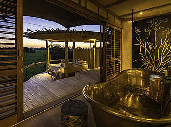 Mombo Camp: Badewanne mit Ausblick Mombo Camp: Badewanne mit Ausblick