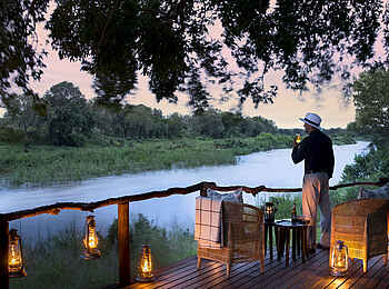 Lion Sands Tinga Lodge: Aussicht auf den Fluss Sabie