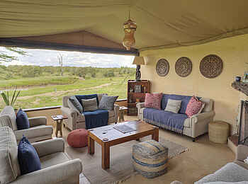 Ol Pejeta Bush Camp: Blick aus der Lounge