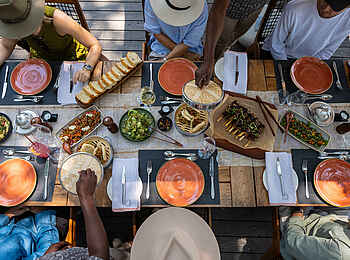 Sanguni Safari Lodge: Gemeinsamer Lunch