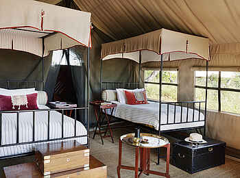 Camp Kalahari: Meru Safari Tent Twinbetten