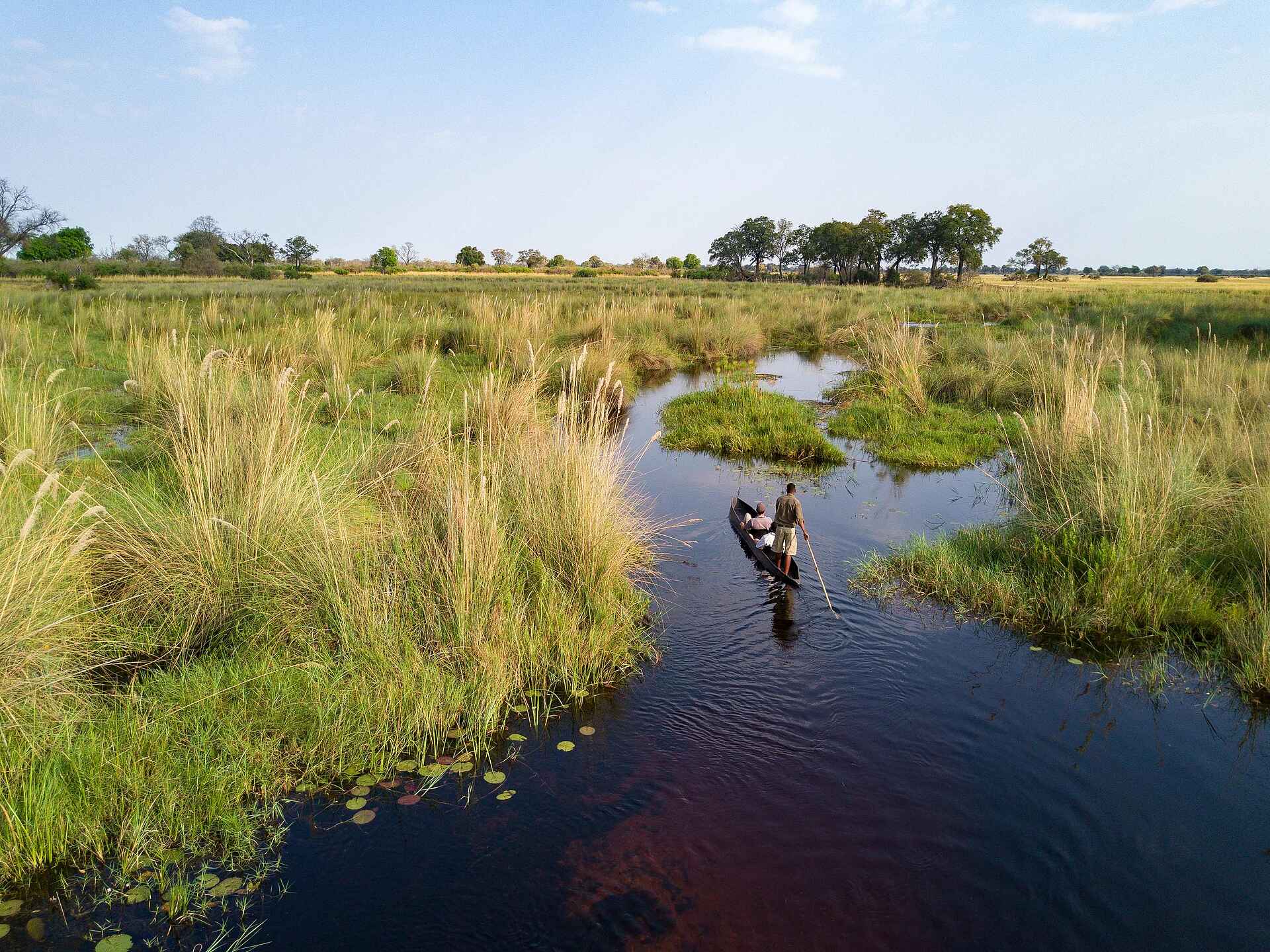 Duba Plains Camp: Mokoro Fahrt