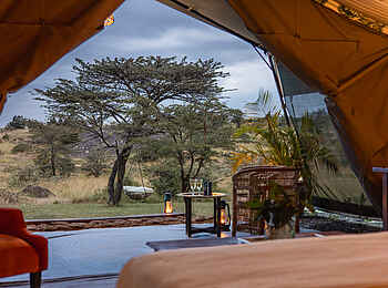 Hemingways River Camp Mara: Family Tent Ausblick