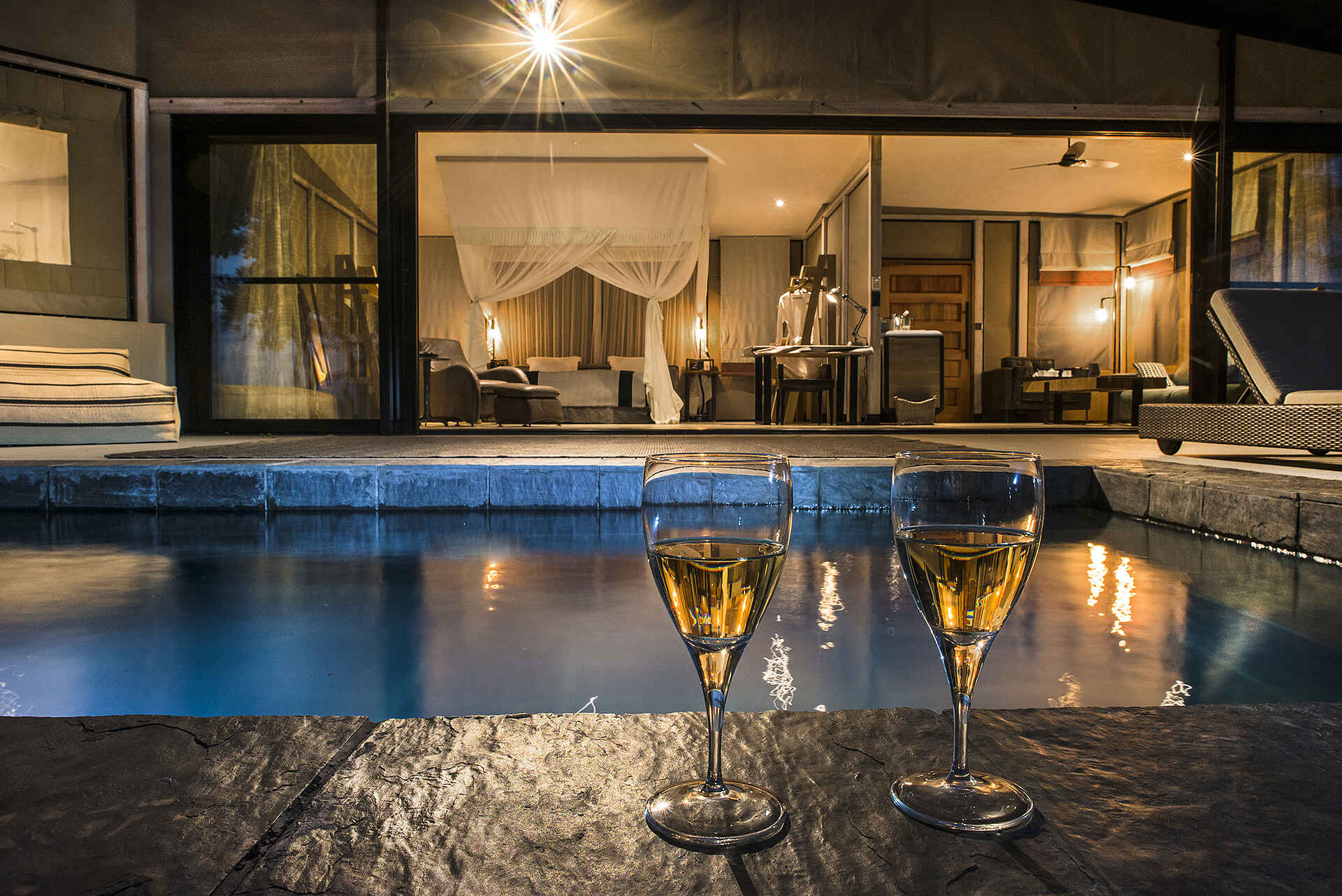 Sausage Tree Camp: Poolbereich Sausage Tree Camp: Poolbereich