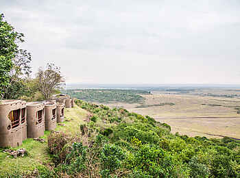 Mara Serena Safari Lodge: Die Gästeunterkünfte mit Ausblick Mara Serena Safari Lodge: Die Gästeunterkünfte mit Ausblick