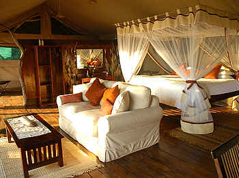 Chiawa Camp: Gästezeltinterieur