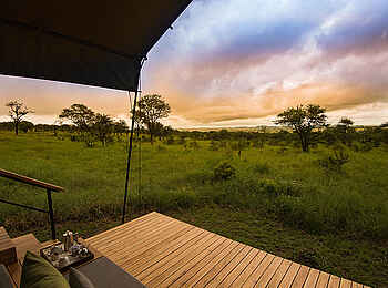 Dunia Camp: Aussicht von der Veranda Dunia Camp: Aussicht von der Veranda