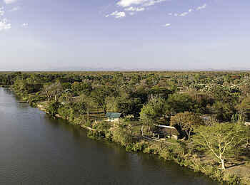 Mvuu Camp: Das Camp aus der Luft